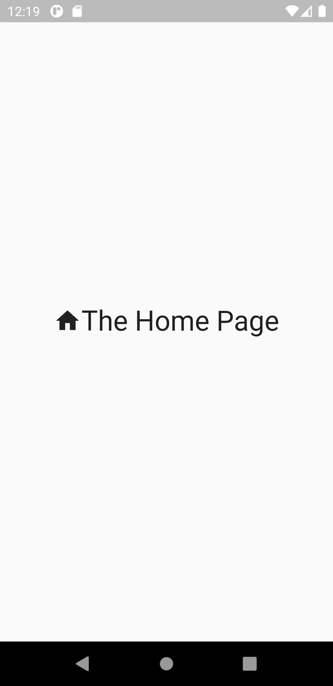 The Home page