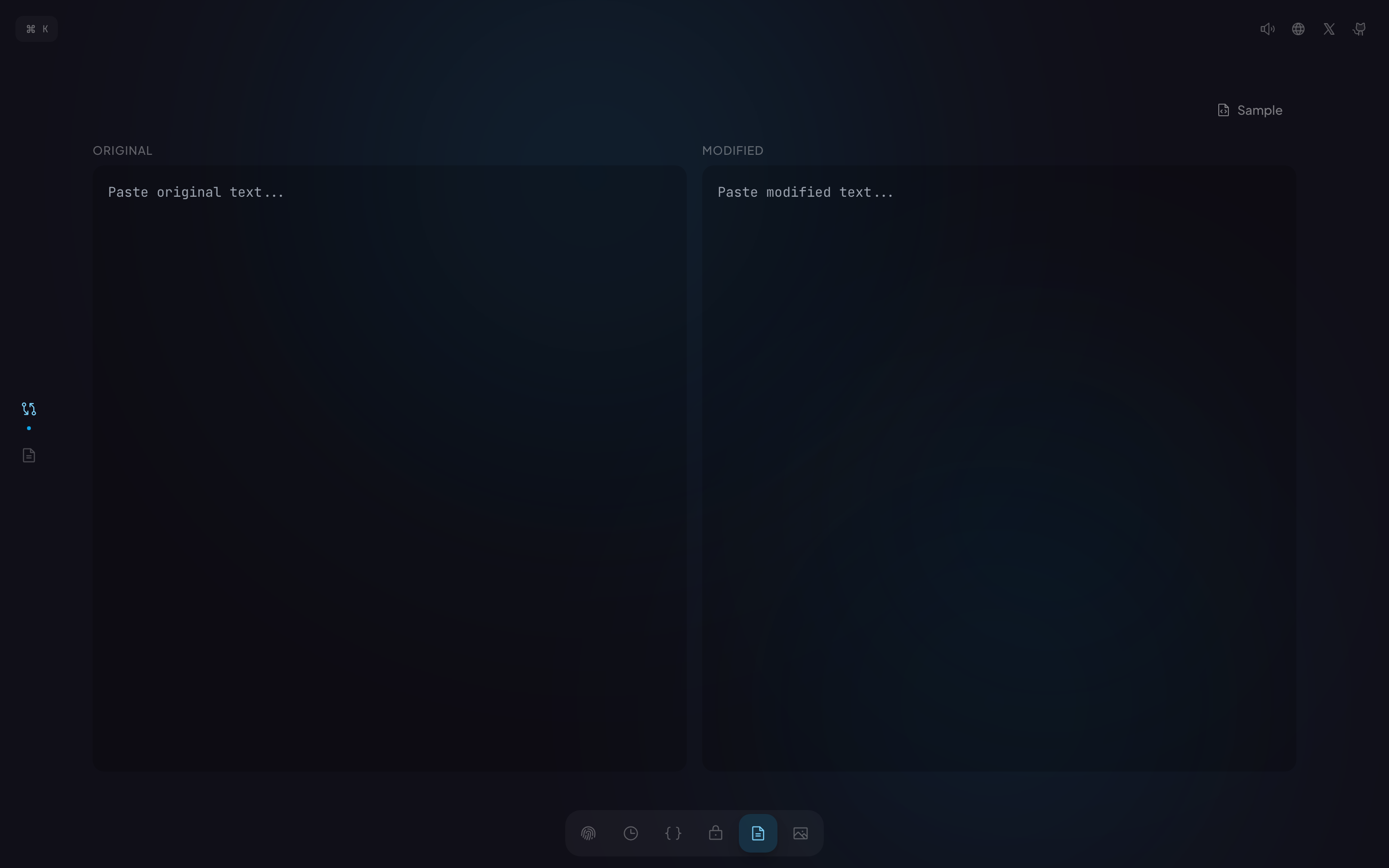 Diff viewer — compare two blocks of text