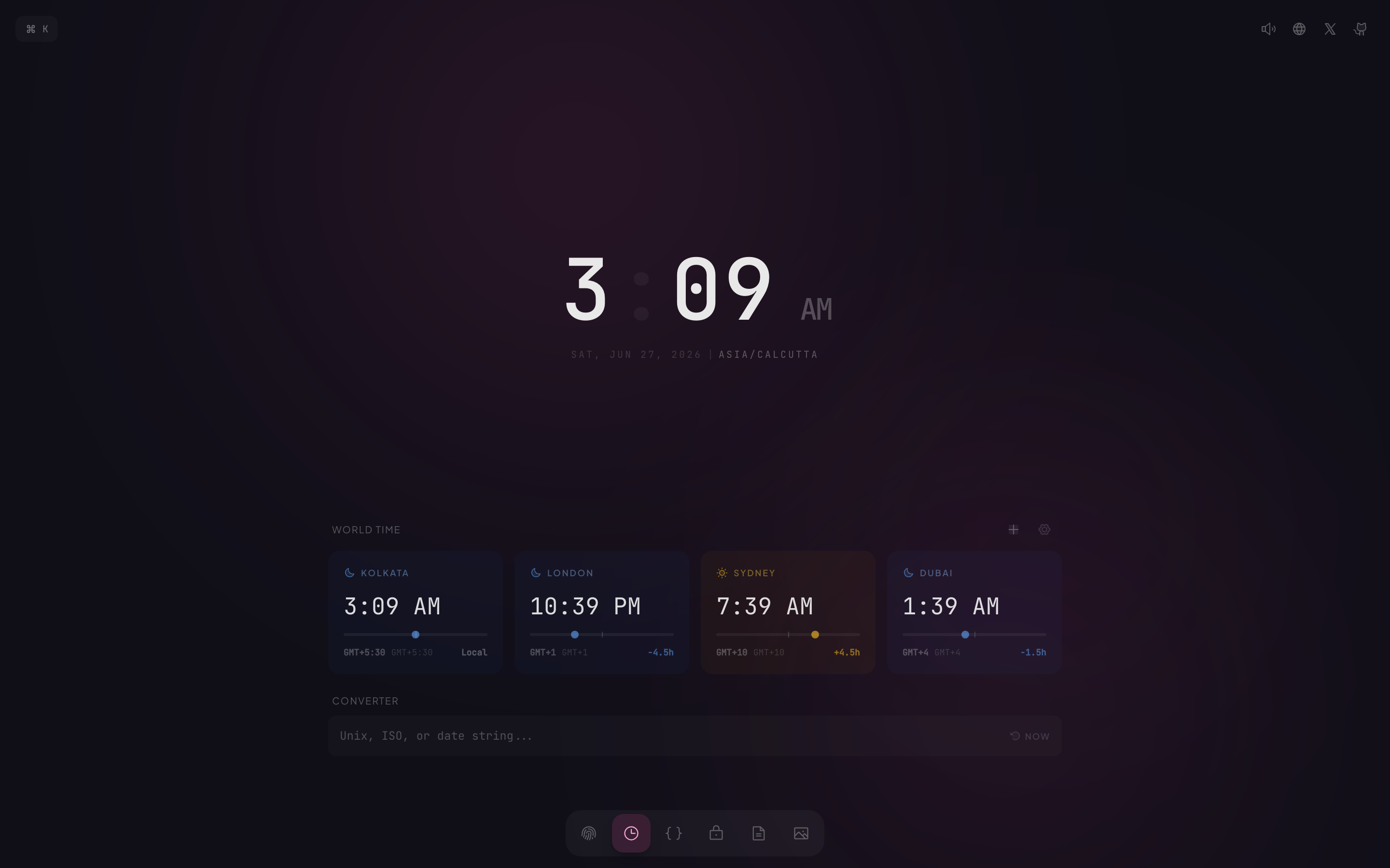 Time — timestamp and timezone conversions